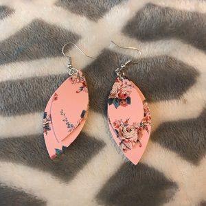 Faux leather earrings